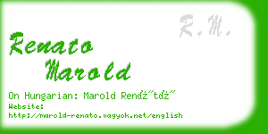 renato marold business card